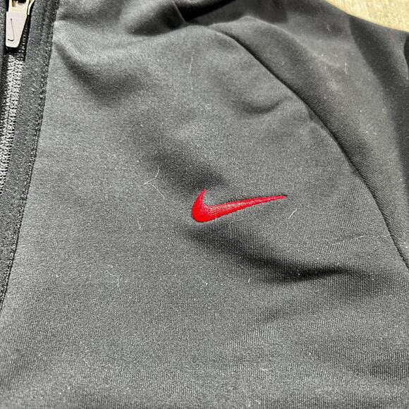 Nike Dri-Fit Track Jacket Black Red Full Zip Running Jacket Small - Picture 4 of 7